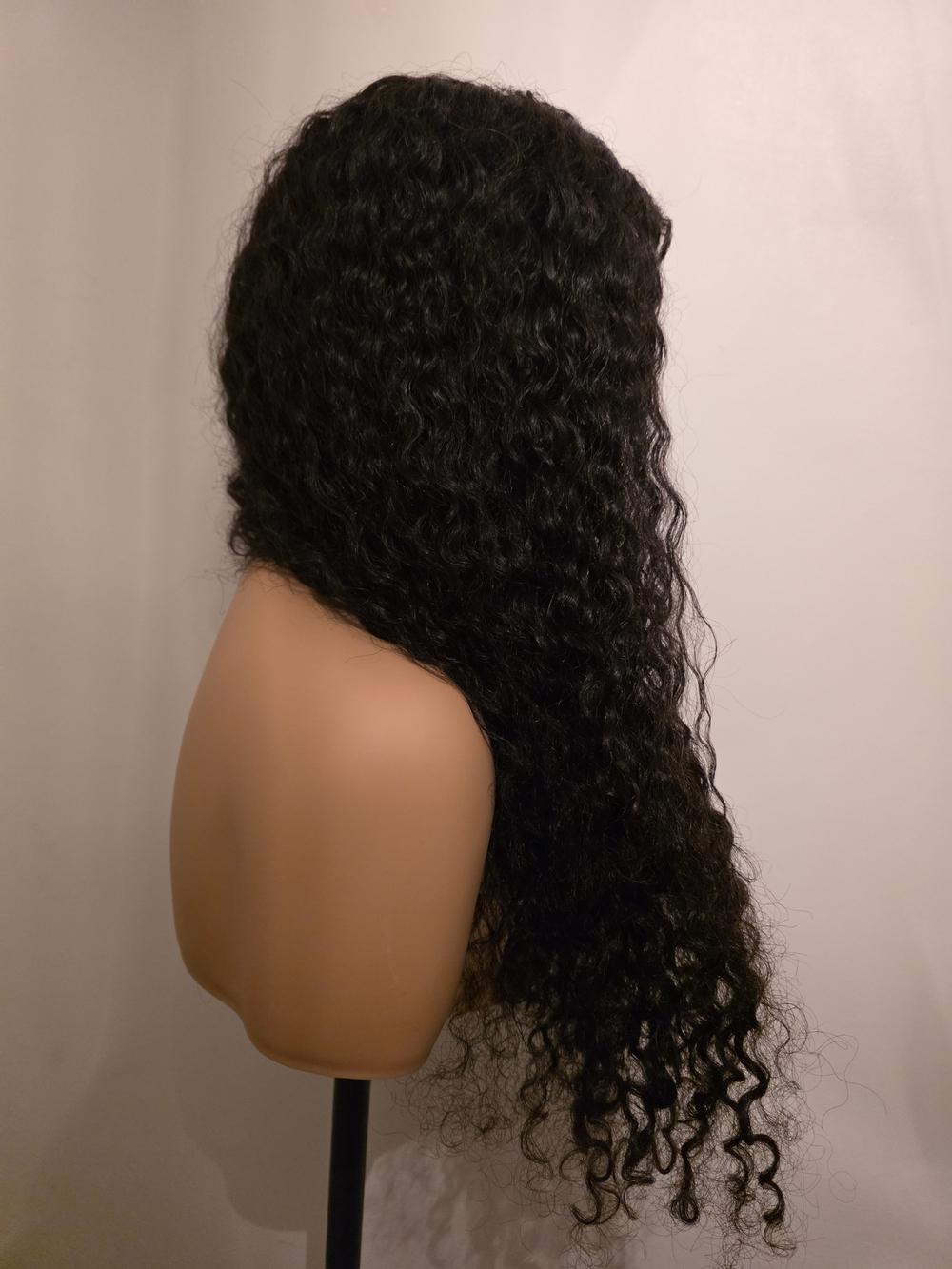 Deep Wave/curly Human Hair Lace Front Wig - Natural Black - Picture 3 of 7